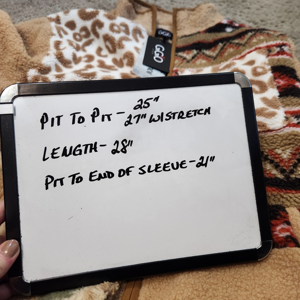 Cozy Patchwork Teddy Jacket - Tan Multi - Picture 11 of 11